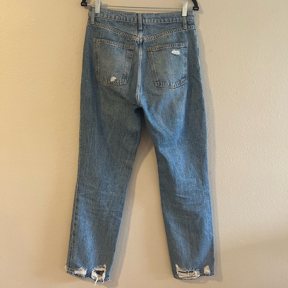 Mango Ripped High Rise Straight Jeans - Picture 4 of 10